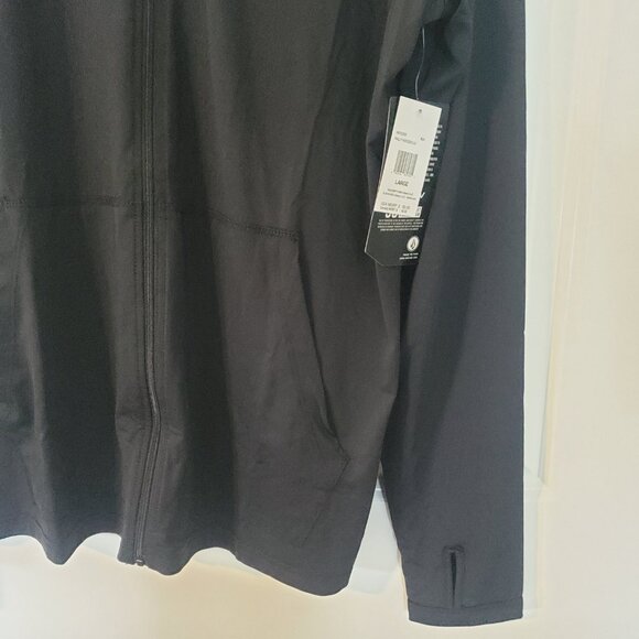 NWT Volcom Mens Rally Hooded Long Sleeve Thrashguard UV zip up shirt black M L - Picture 6 of 12